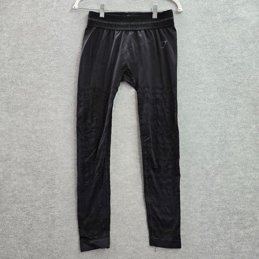 Gymshark Women Activewear Pants L Legging Vision Gym Logo Nylon Mid Rise